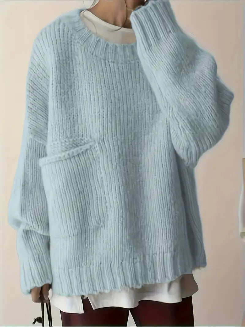 Ivory™ Oversized Pocket Front Sweater