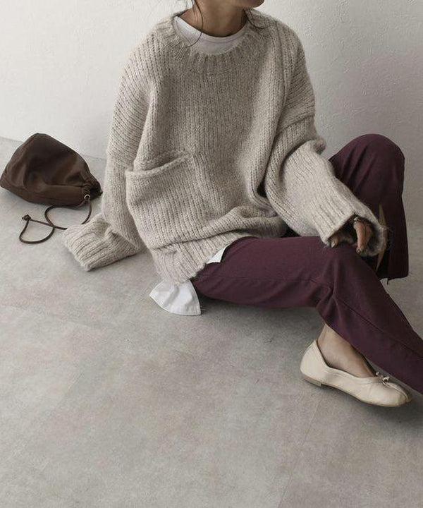 Ivory™ Oversized Pocket Front Sweater