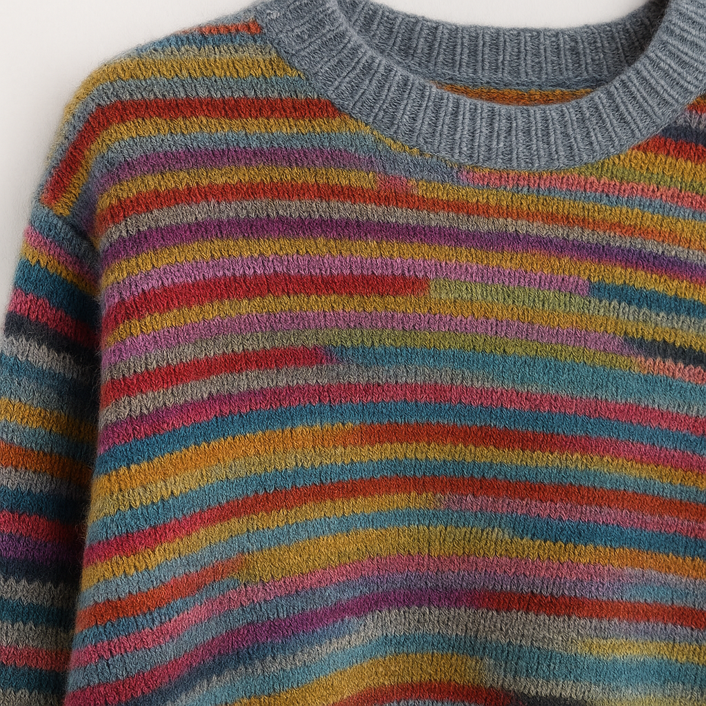 Elira™ Unique Striped Long Sleeve Sweater
