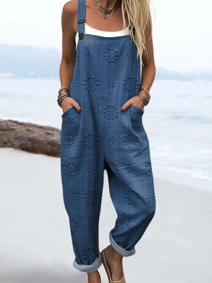 Alina | Lightweight Wide-Leg Vintage Jumpsuit