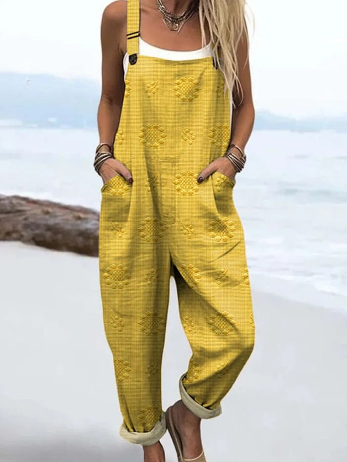 Alina | Lightweight Wide-Leg Vintage Jumpsuit