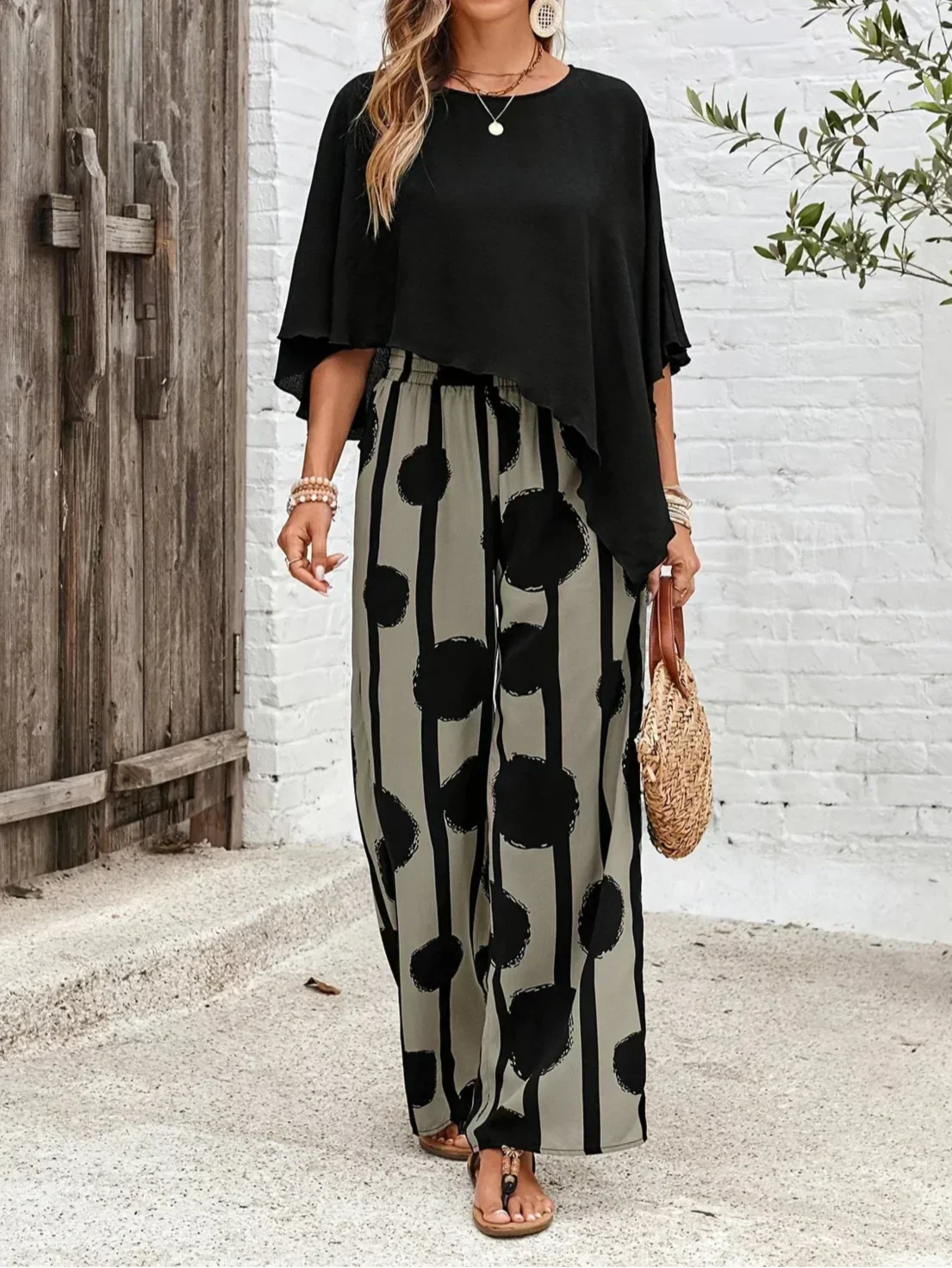 Annie™ Comfortable Elastic Waist Two-Piece Set