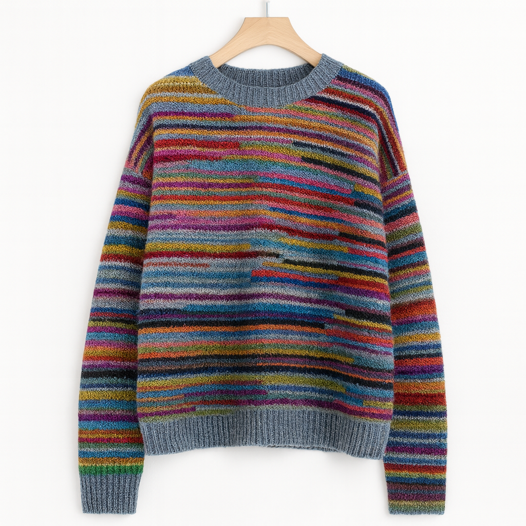 Elira™ Unique Striped Long Sleeve Sweater