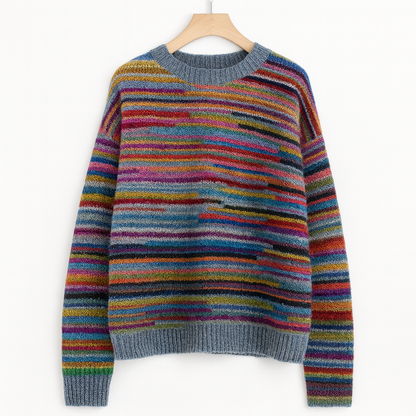 Elira™ Unique Striped Long Sleeve Sweater