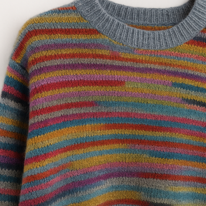 Elira™ Unique Striped Long Sleeve Sweater