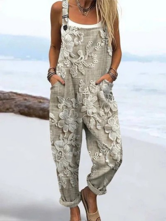 Eloise | Breathable Vintage Wide Leg Jumpsuit