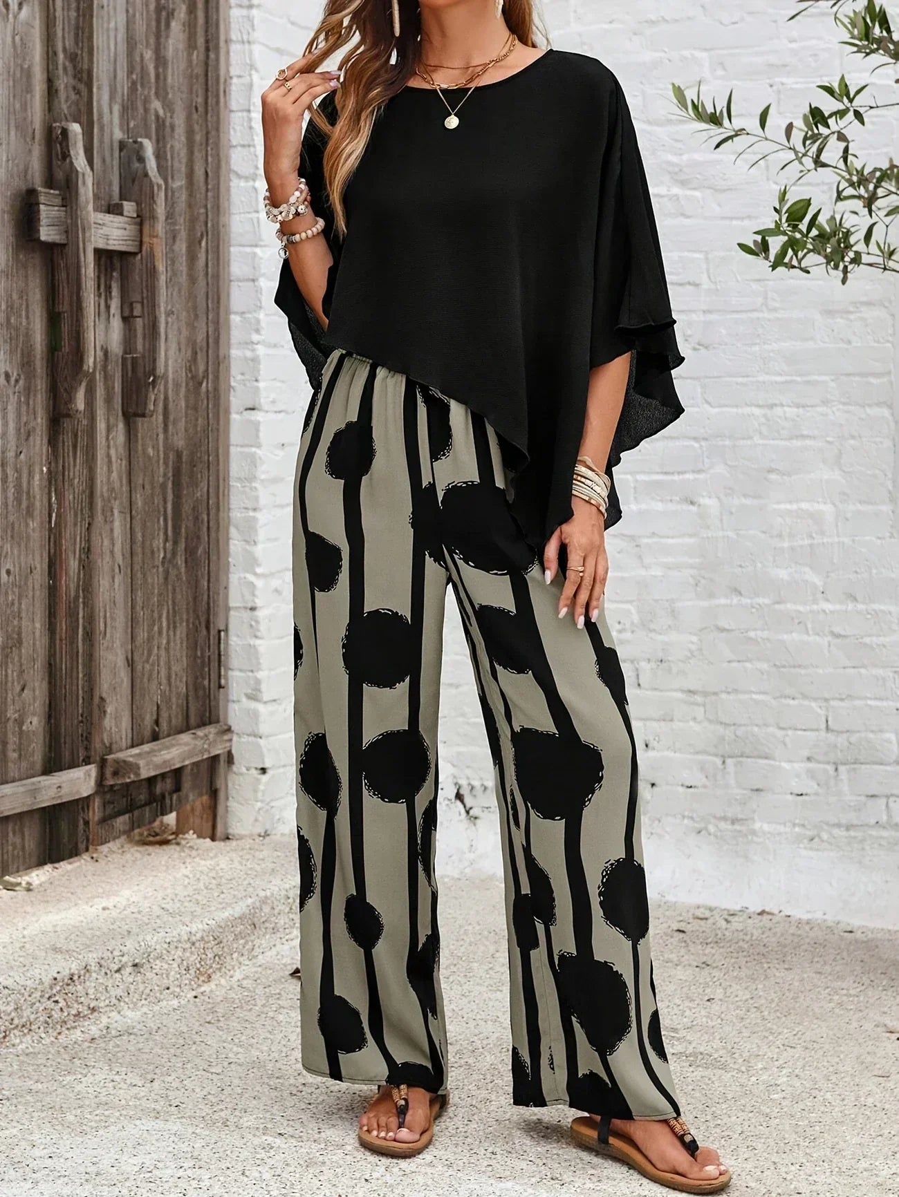 Annie™ Comfortable Elastic Waist Two-Piece Set