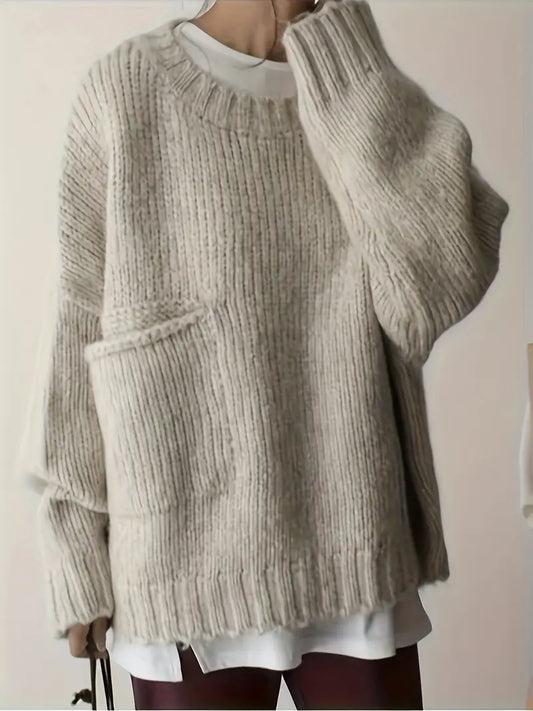 Ivory™ Oversized Pocket Front Sweater